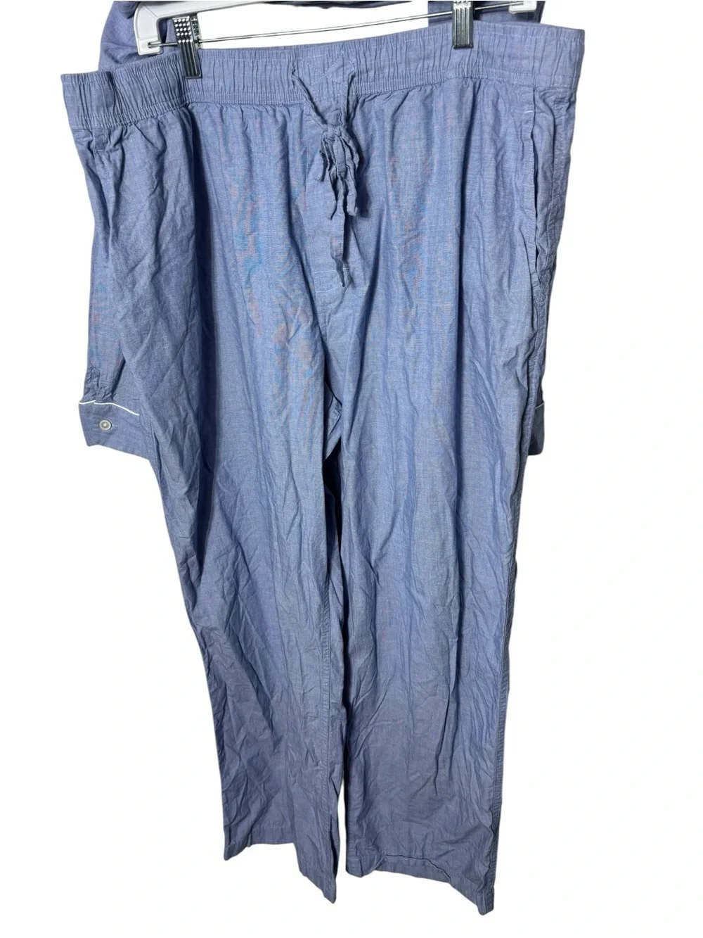 J crew men’s xxl 100%‎ cotton poplin pajama set long sleeve
